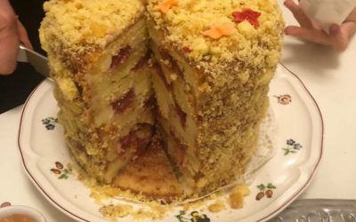 Weiße Schokolade-Erdbeertorte